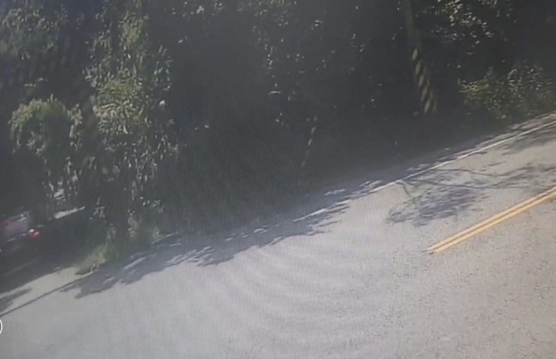 警方調閱周邊監視器畫面，拍到海巡人員巡邏車輛在事發時進入涵洞的畫面。記者王燕華／翻攝