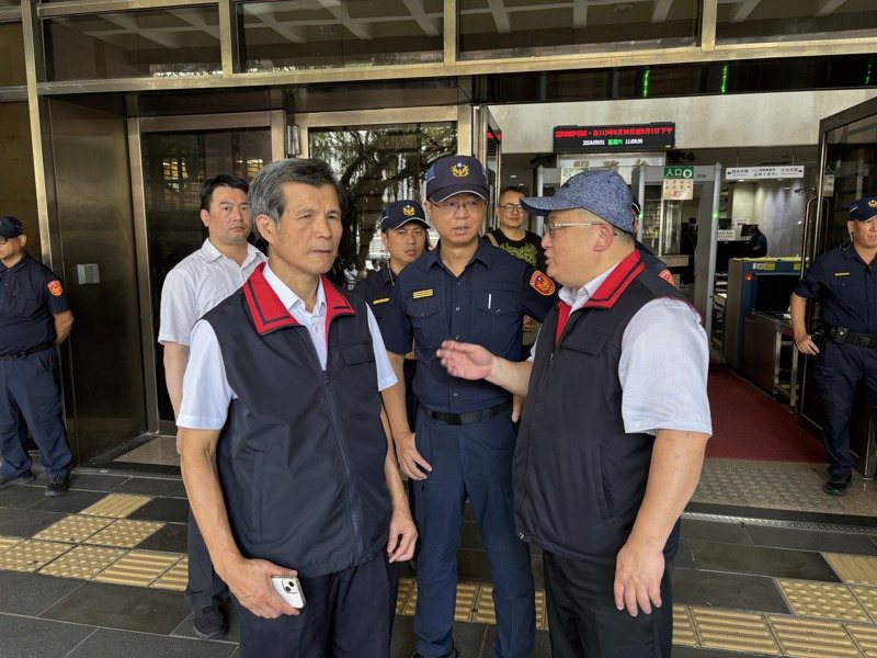 台北市警局長李西河到場坐鎮督軍。記者李隆揆/攝影 台北市警局長李西河到場坐鎮督軍。記者李隆揆/攝影