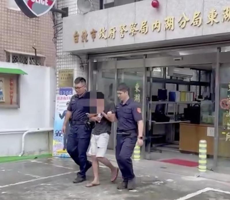 劉男涉翻牆爬出進入北市內湖區一處公寓，偷走1克拉鑽戒、外幣現金，得手約40萬元。記者蕭雅娟／翻攝