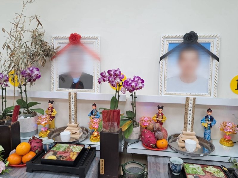彰化縣和美鎮林姓父子相差1天身故，並在同1天出殯，令前往拈香的縣議員賴清美十分感慨。圖／賴清美提供