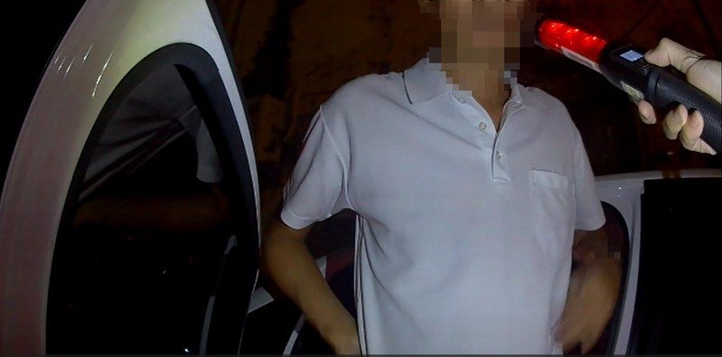 台中市葉姓男子在16日酒後開朋友車返家,途中被警方查獲,依法查處。記者陳宏睿/翻攝 台中市葉姓男子在16日酒後開朋友車返家,途中被警方查獲,依法查處。記者陳宏睿/翻攝