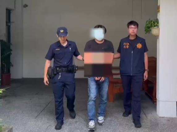 宜蘭礁溪鄉發生情殺案，48歲蔡男不滿女友與其前夫重修舊好，拿刀刺傷對方蘇男腹部，被警方逮捕後依殺人未遂罪送辦。圖／警方提供