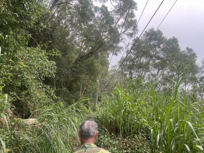 高雄3名山友到屏東縣三地門鄉德文村觀望山登山，挑戰縱走三地山北峰，但因山區受颱風影響樹木倒塌，三人迷路受困，警方獲報後，與當地熱心村民一同上山救援，平安尋獲3人。圖／警方提供