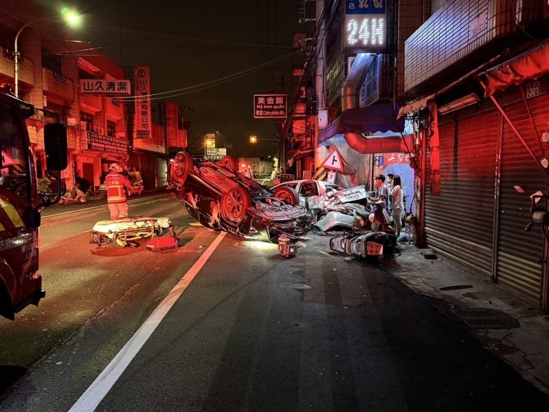 台中市高姓男子酒後撞8車，被依法送辦。圖/民眾提供