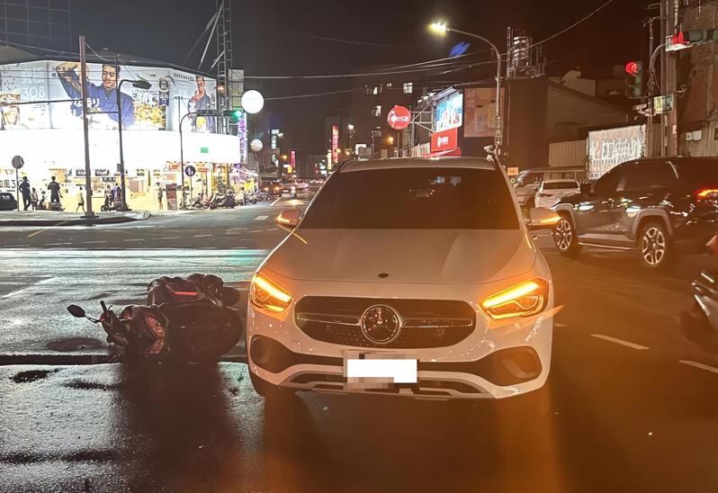 南投埔里有民眾反映，有特定機車騎士涉嫌製造車禍，再向對方索賠求償，圖為中正路與忠孝路口事故。圖／民眾提供