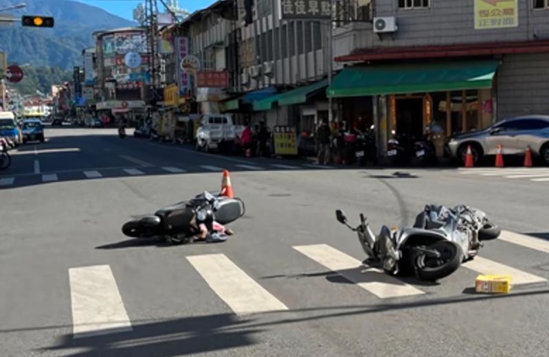 南投埔里有民眾反映，有特定機車騎士涉嫌製造車禍，再向對方索賠求償，圖為民富路與忠孝路口。圖／民眾提供