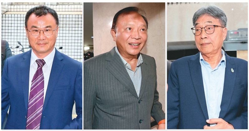 台北地檢署偵辦超思進口雞蛋弊案,昨天傳喚農業部前部長陳吉仲(左)、中央畜產會前董事長林聰賢(中)、農業部長陳駿季(右)出庭應訊。記者許正宏/攝影 台北地檢署偵辦超思進口雞蛋弊案,昨天傳喚農業部前部長陳吉仲(左)、中央畜產會前董事長林聰賢(中)、農業部長陳駿季(右)出庭應訊。記者許正宏/攝影